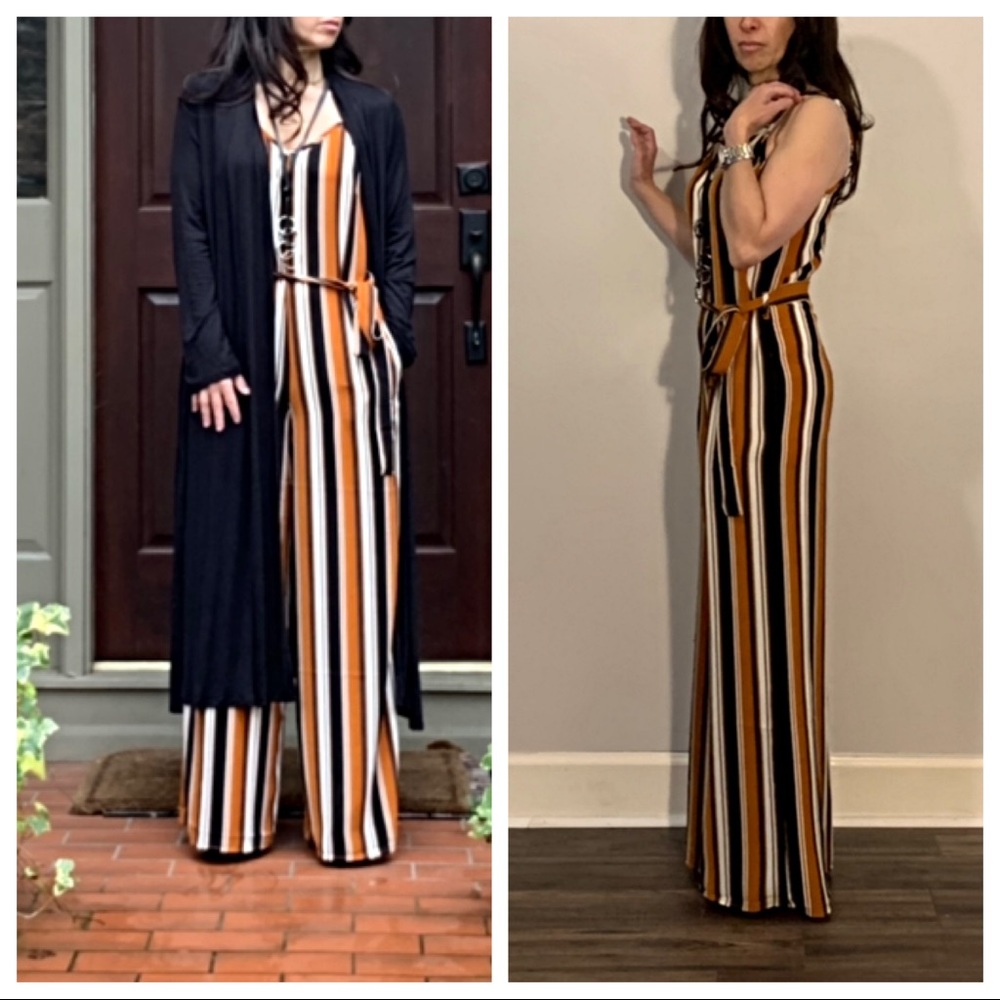 ✨LAST ONE✨multi striped wide leg jumpsuit - Picture 8 of 8